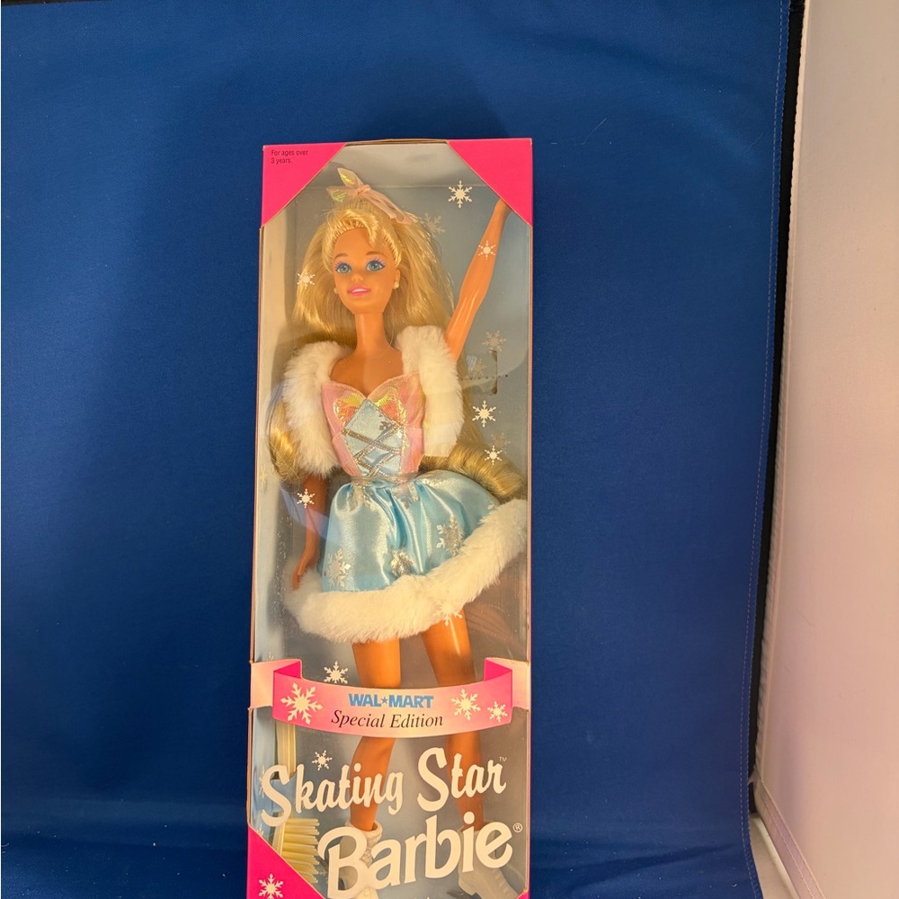 Barbie Ice Skater Doll in Pink and Blue
